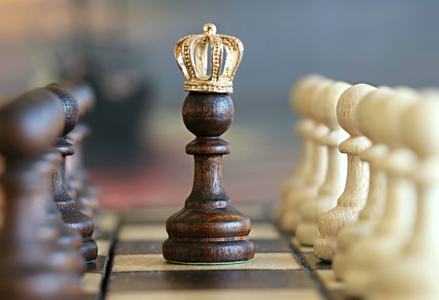 Chess Queen wearing a gold crown